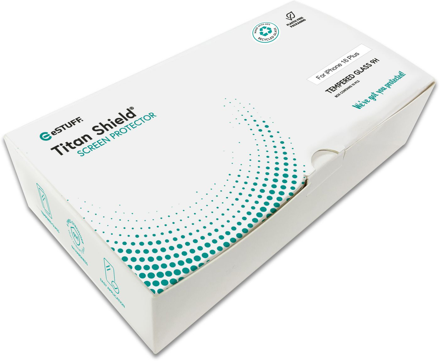 eSTUFF Titan Shield Infinite - Bildschirmschutz für Handy - Glas - klar (Packung mit 10), Ansicht 4