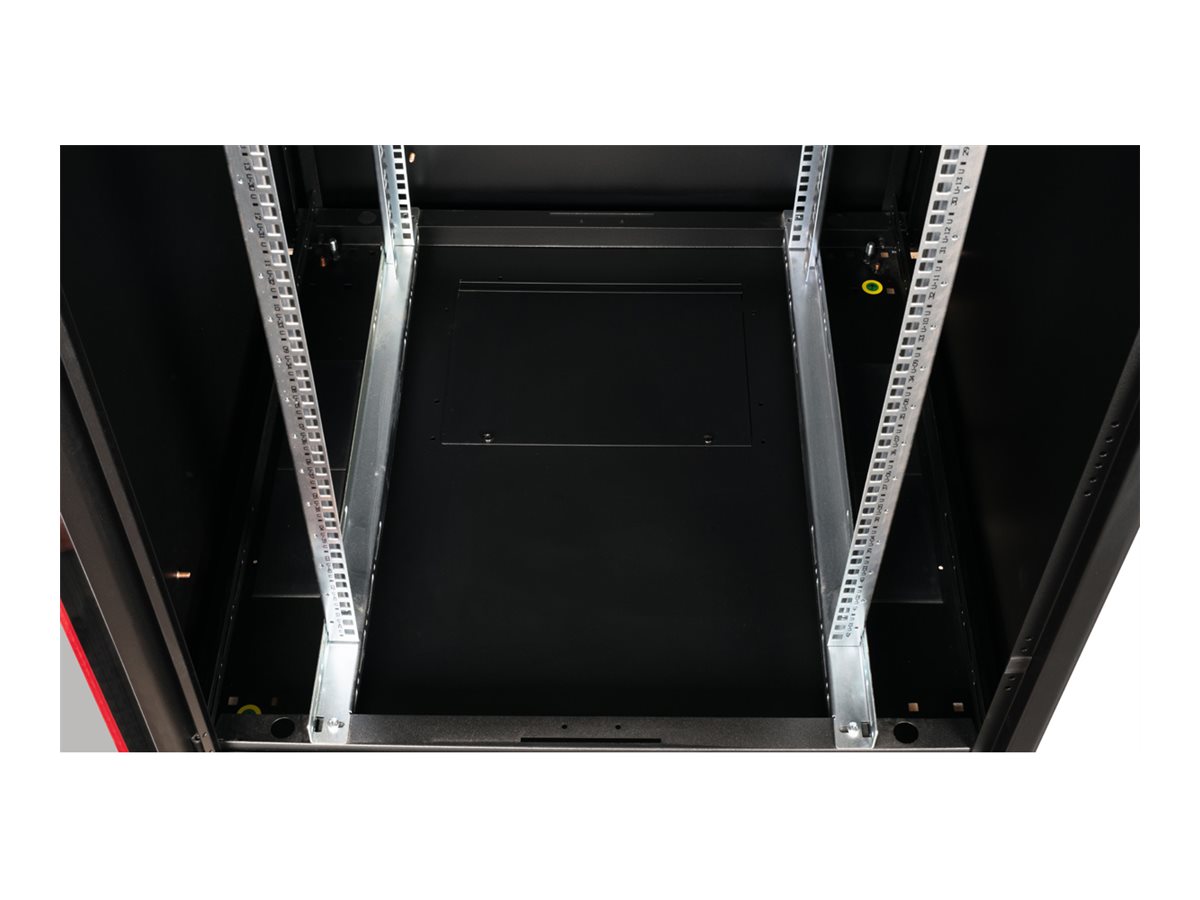 ROLINE 19 Zoll Netzwerkschrank Basic 42H 800x800 BxT Glastür schwarz, Ansicht 3