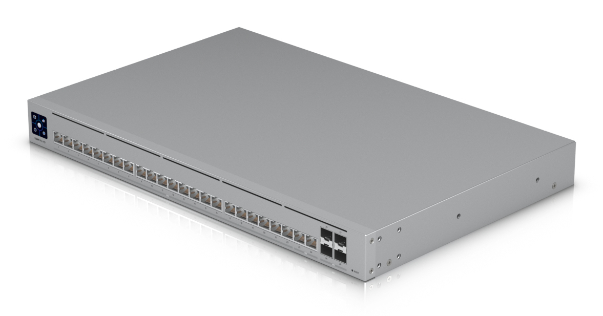 Ubiquiti UniFi Pro HD - Switch - L3 - 22 x 2.5GBase-T + 2 x 10 Gigabit Ethernet + 4 x 10 Gigabit SFP+, Ansicht 3