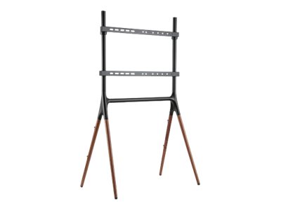 Techly Aufstellung - Stativ - für Flachbildschirm - Schwarz, braun - Bildschirmgröße: 124.5-177.8 cm (49-70), Ansicht 3