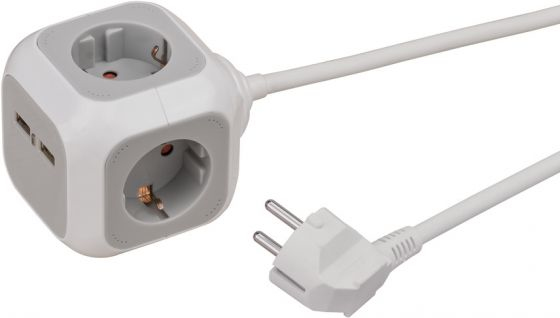 Brennenstuhl ALEA-Power - Steckdosenleiste - Wechselstrom 230V - 3680Watt - Ausgangsanschlüsse: 4(2 x USB, 4 x Spannung), Ansicht 4