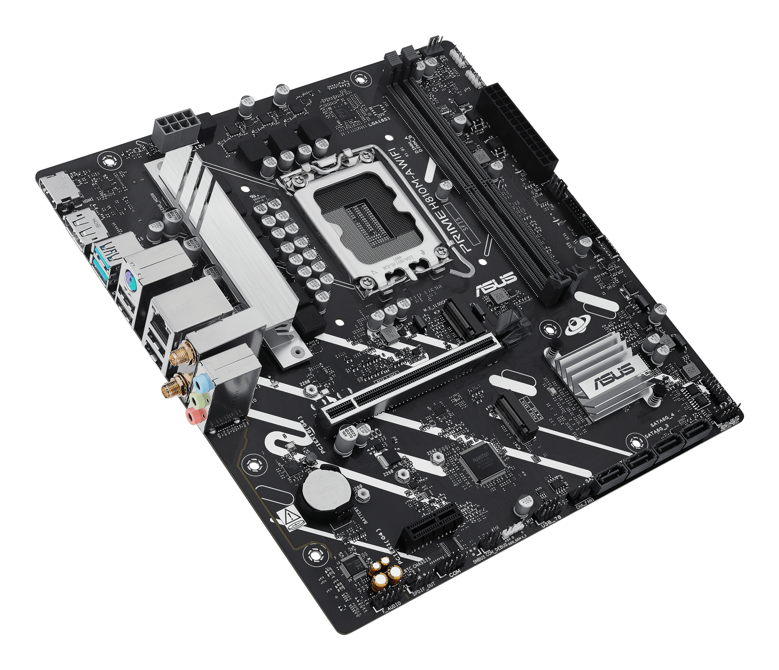 ASUS PRIME H810M-A WIFI - Motherboard - micro ATX - LGA1851-Sockel - H810 Chipsatz - Onboard-Grafik (CPU erforderlich), Ansicht 2