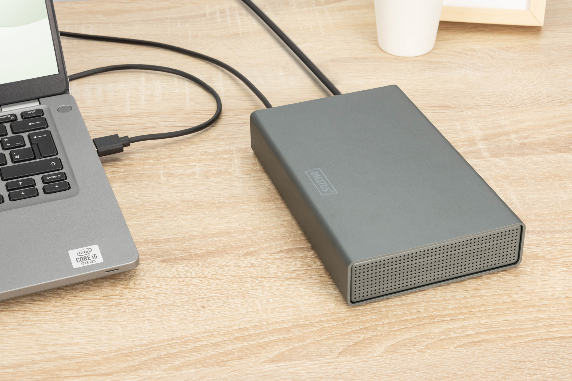 DIGITUS Festplattengehäuse USB3.0 3.5 SATA Aluminium - Digital/Daten - USB 3.0, Ansicht 3