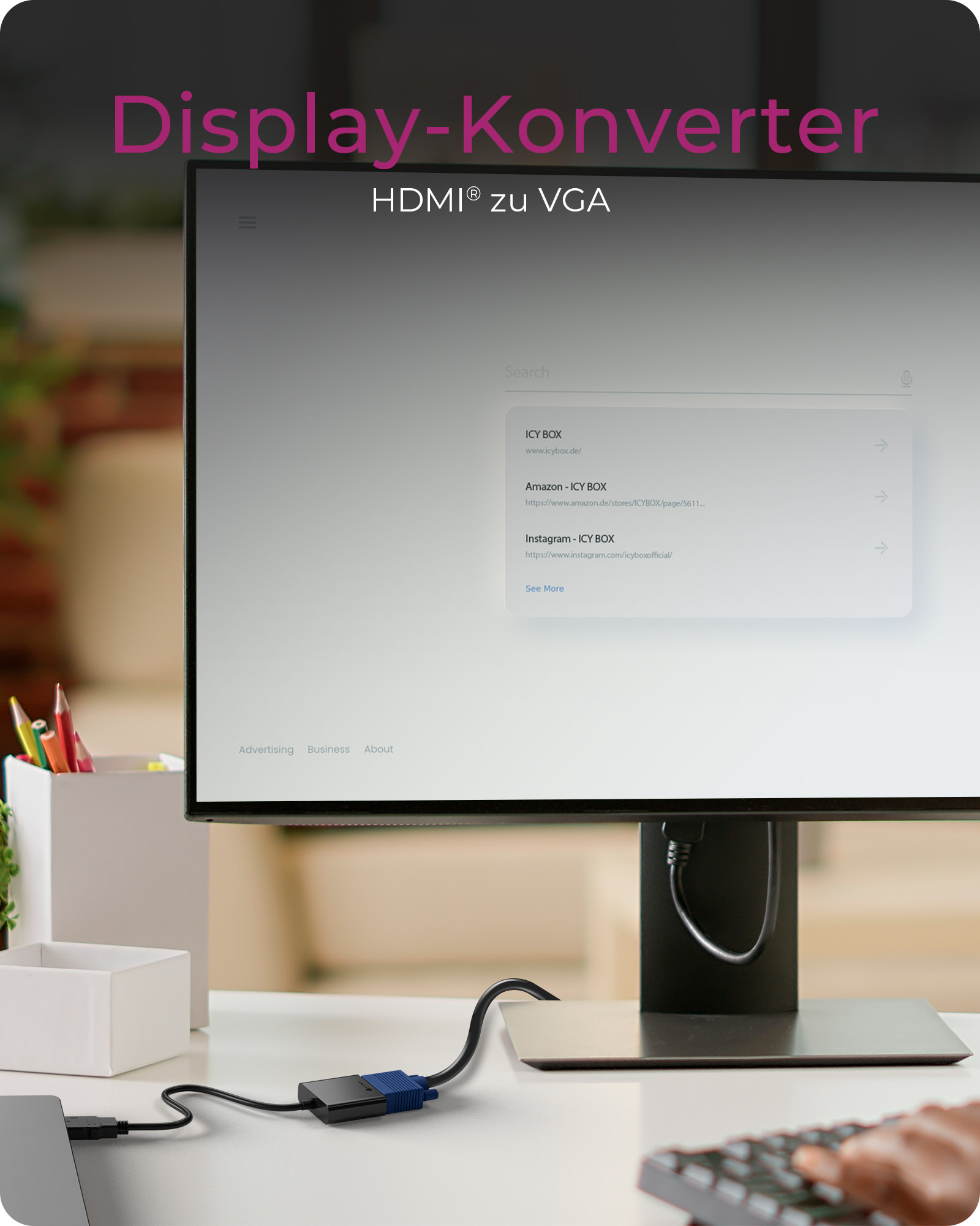 ICY BOX Adap HDMI A to VGA IB-AC502a - Adapter, Ansicht 4