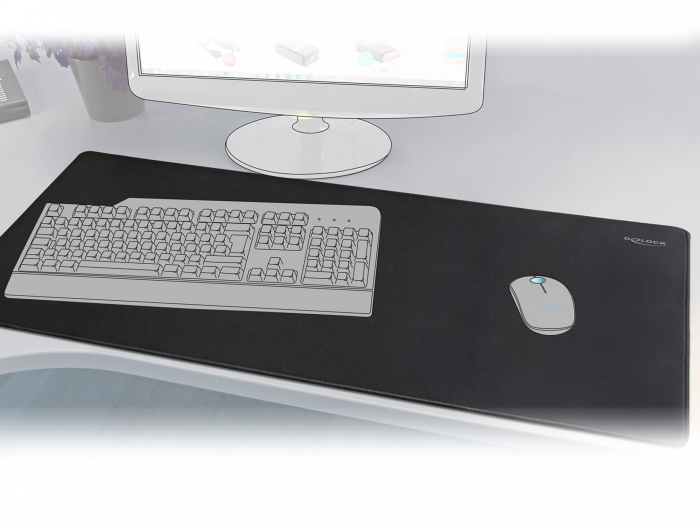 Delock Tastatur und Mauspad - Gaming - Schwarz, Ansicht 3