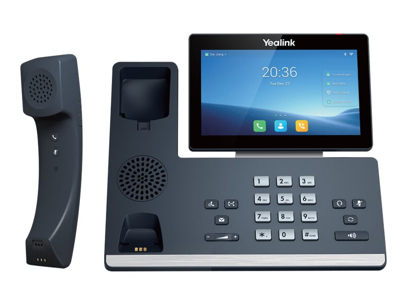 Yealink SIP-T58W PRO - VoIP-Telefon - mit Bluetooth-Schnittstelle mit Rufnummernanzeige - 10 Parteien Anruffunktion - SIP, SIP v2, SRTP, RTCP-XR, VQ-RTCPXR - Classic Gray