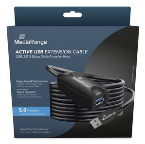 MEDIARANGE Aktives USB-Verlängerungskabel USB 3.0 sw - Digital/Daten - Verlängerungskabel - Digital/Daten, Ansicht 2