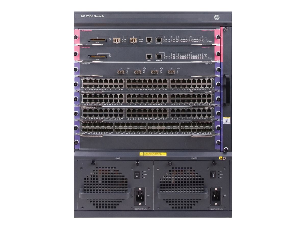 Vorschau: HPE FlexNetwork 7506 Switch with 2x2.4Tbps Fabric and Main Processing Unit