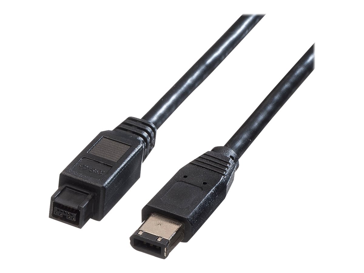 Roline - IEEE 1394-Kabel - FireWire 800 (M) zu FireWire, 6-polig (M) - 1.8 m - Schwarz