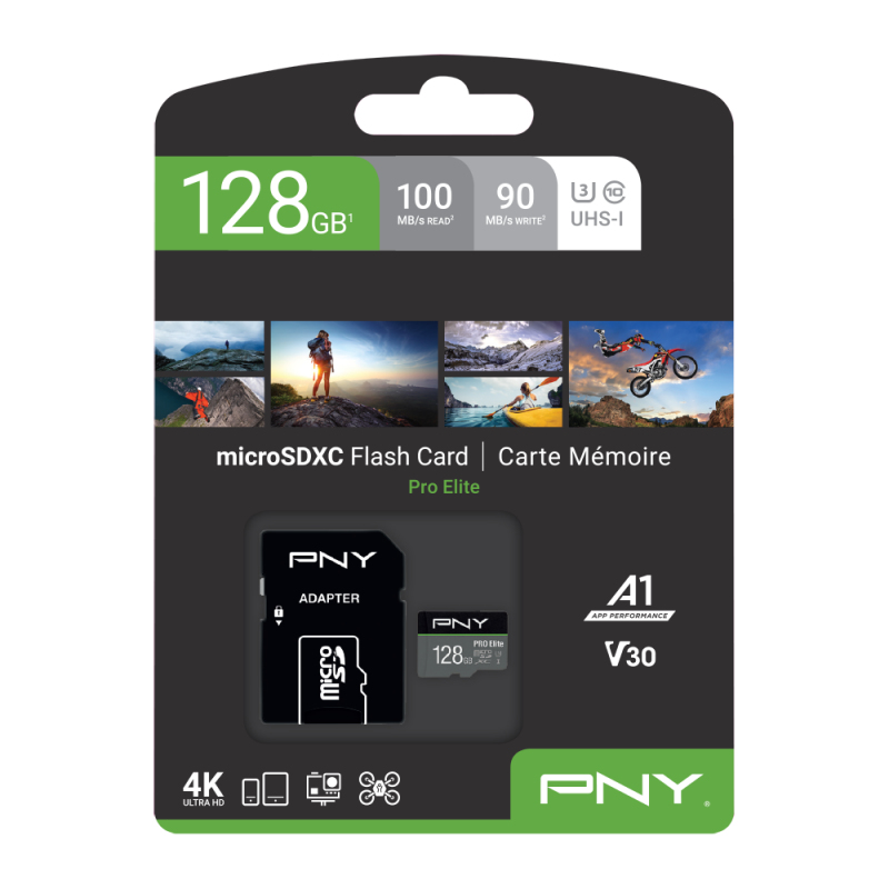 PNY PRO Elite - Flash-Speicherkarte (microSDXC-an-SD-Adapter inbegriffen), Ansicht 4