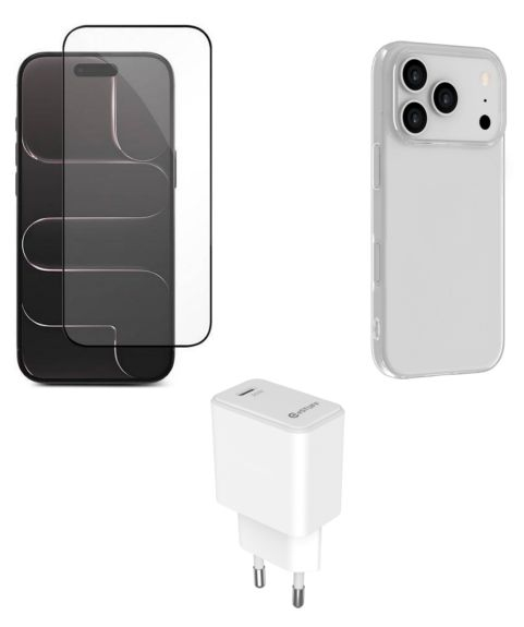 eSTUFF Kit für iPhone 17 Pro Max - Ladegeraet Schutzhülle und Schutzfolie, Ansicht 2