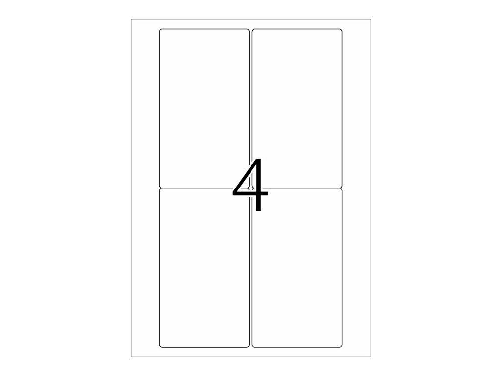 HERMA Premium - Papier - matt - permanent selbstklebend - weiß - 139.7 x 78.7 mm 400 Etikett(en) (100 Bogen x 4)