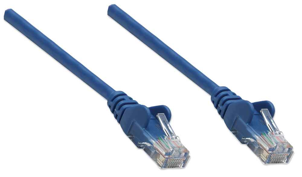 Intellinet Network Patch Cable, Cat6, 1m, Blue, CCA, U/UTP, PVC, RJ45 - Patch-Kabel - RJ-45 (M), Ansicht 3