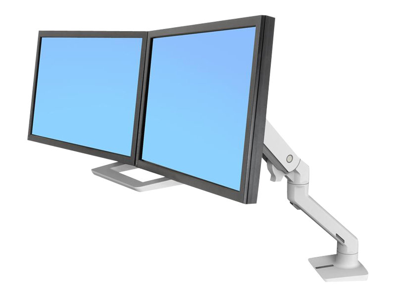Ergotron HX Desk Dual Monitor Arm - Befestigungskit (Griff Gelenkarm Spannbefestigung für Tisch Tischplattenbohrung 2 Drehgelenke Befestigungsteile Scharnier Verlängerungsteil)