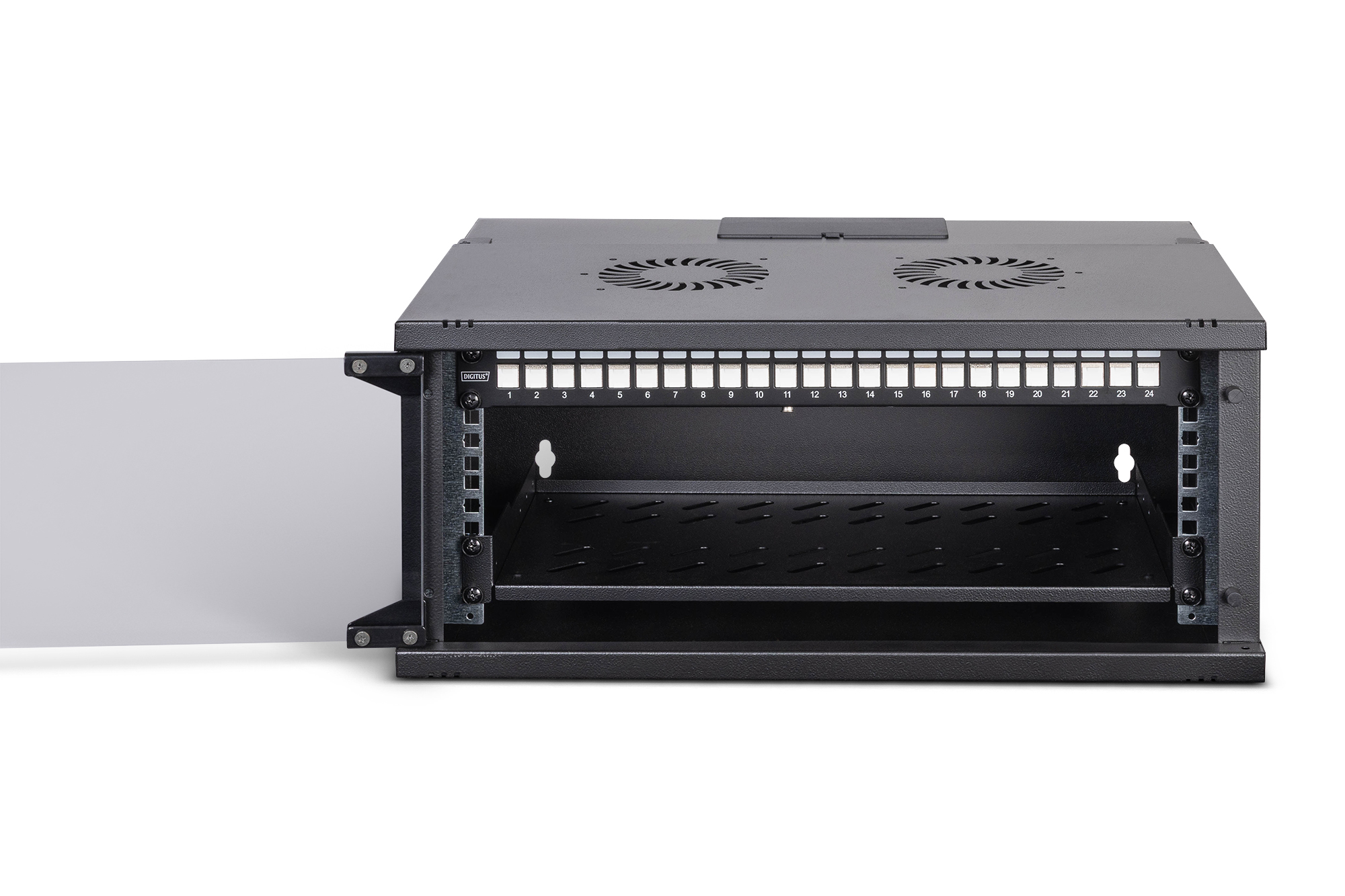 DIGITUS Netzwerk-Set SOHO Pro, 483 mm (19) - 4HE, 540 x 400 mm (B x T), Ansicht 3