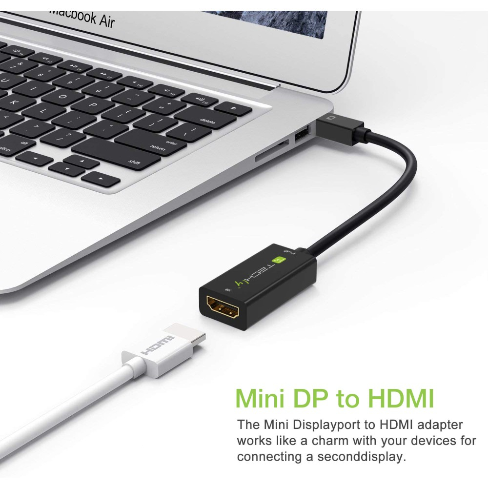 IC Intracom Adapter Mini DisplayPort M 1.4 auf HDMI F 8K schwarz - Adapter - Digital/Display/Video, Ansicht 3
