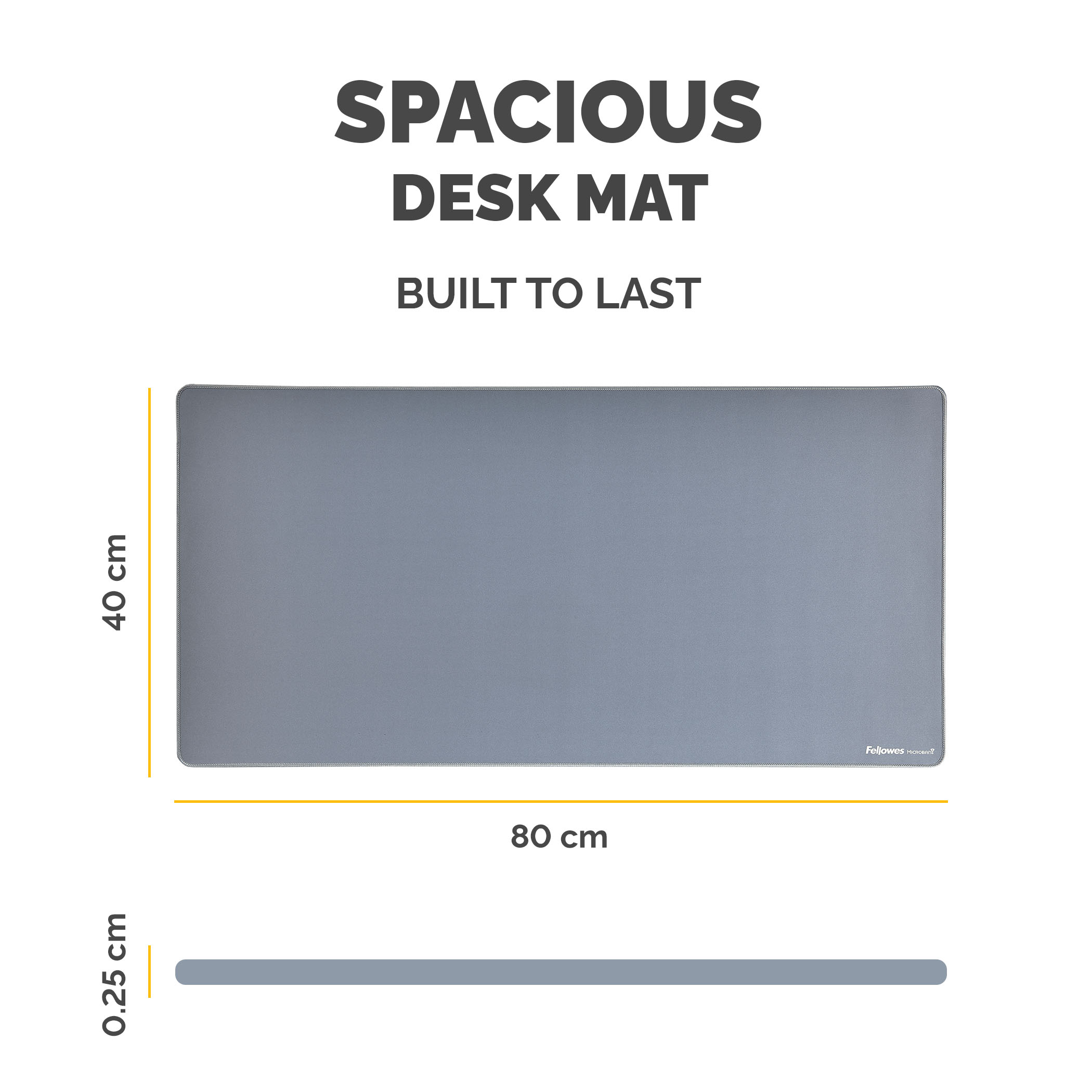 Fellowes Breyta - Tischmatte: 80 x 40 cm - Gummi, Ansicht 4