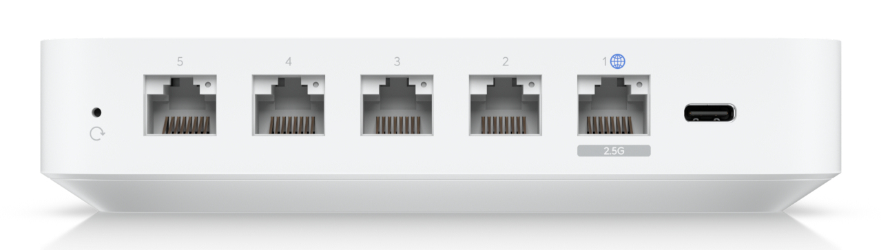 UbiQuiti UniFi Cloud Gateway Ultra 1x 1/2.5 GbE RJ45-Port WAN 4x RJ45-Ports LAN 1, Ansicht 4