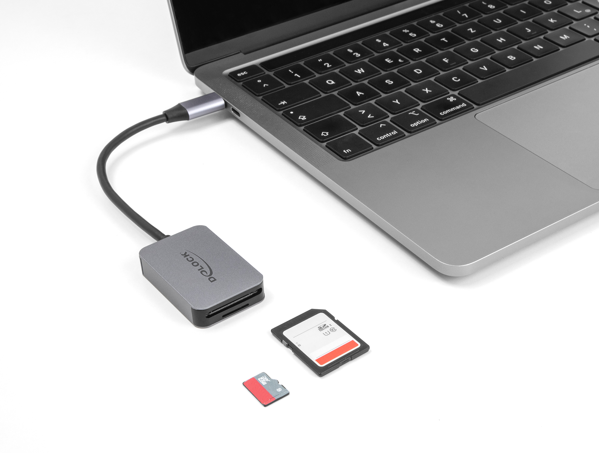 Delock Kartenleser (SD, microSD) - USB-C, Ansicht 2