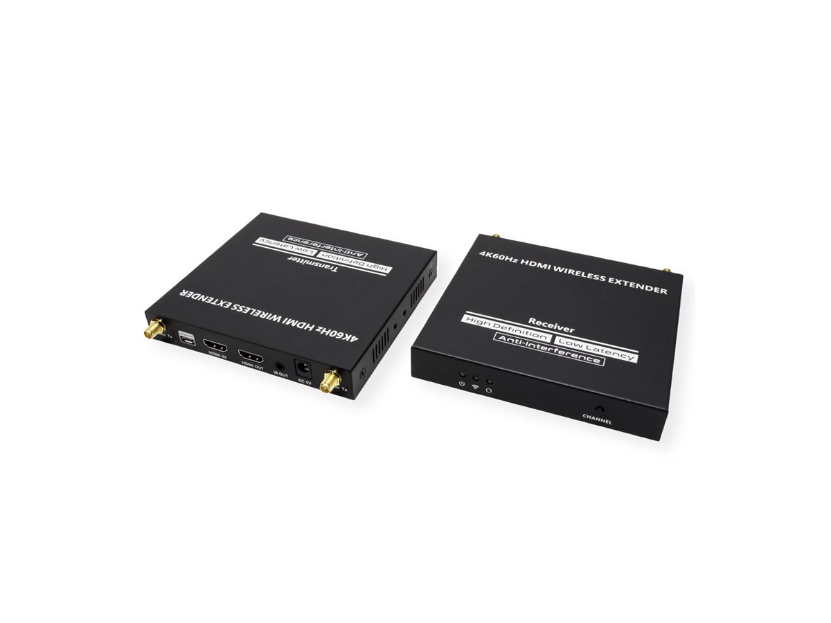 VALUE HDMI 4K Wireless-Kit TX+RX HDMI-Sender u. -Empfänger bis 50m - Kabel-/Adapterset - Digital/Display/Video, Ansicht 4