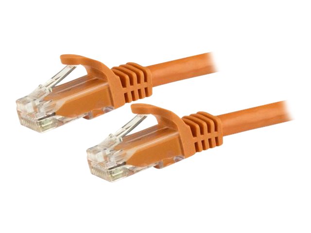 StarTech.com 1.5m CAT6 Ethernet Cable, 10 Gigabit Snagless RJ45 650MHz 100W PoE Patch Cord, CAT 6 10GbE UTP Network Cable w/Strain Relief, Orange, Wiring is UL Certified/TIA - Category 6 - 24AWG (N6PATC150CMOR)