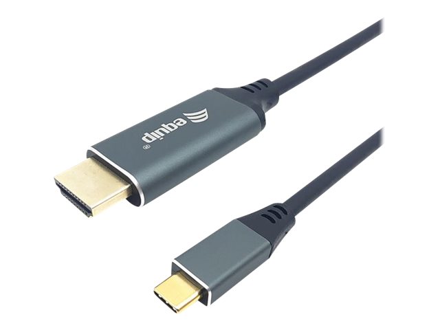 Equip Adapterkabel - 24 pin USB-C männlich zu HDMI männlich - 3 m - Schwarz - unterstützt 4K 60 Hz (3840 x 2160)