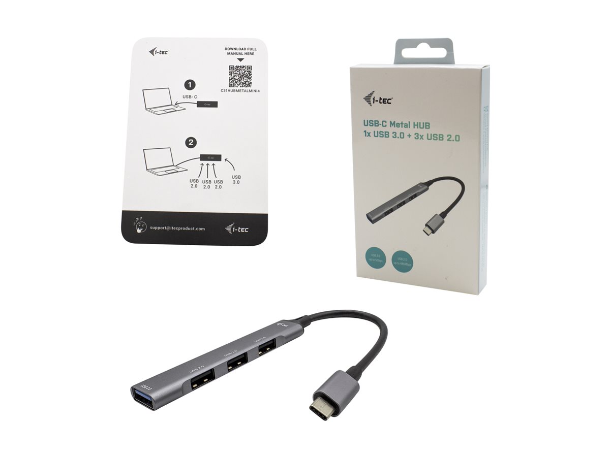 i-tec Hub - 1 x SuperSpeed USB 3.0 + 3 x USB 2.0, Ansicht 2