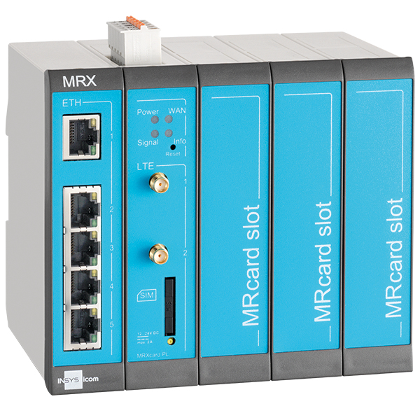 Insys icom MRX MRX5 LTE - Router - WWAN - 5-Port-Switch, Ansicht 3