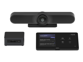 Logitech Small Room with Tap + MeetUp + Intel NUC for Microsoft Teams Rooms - Kit für Videokonferenzen (Logitech Tap Logitech PC Mount)