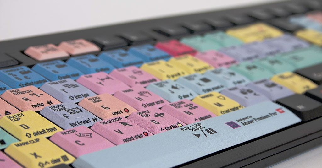 Logickeyboard Adobe Premiere Pro CC - Full-size (100%) - Verkabelt - USB - Mehrfarbig - TL: UK, QWERTY, Ansicht 2
