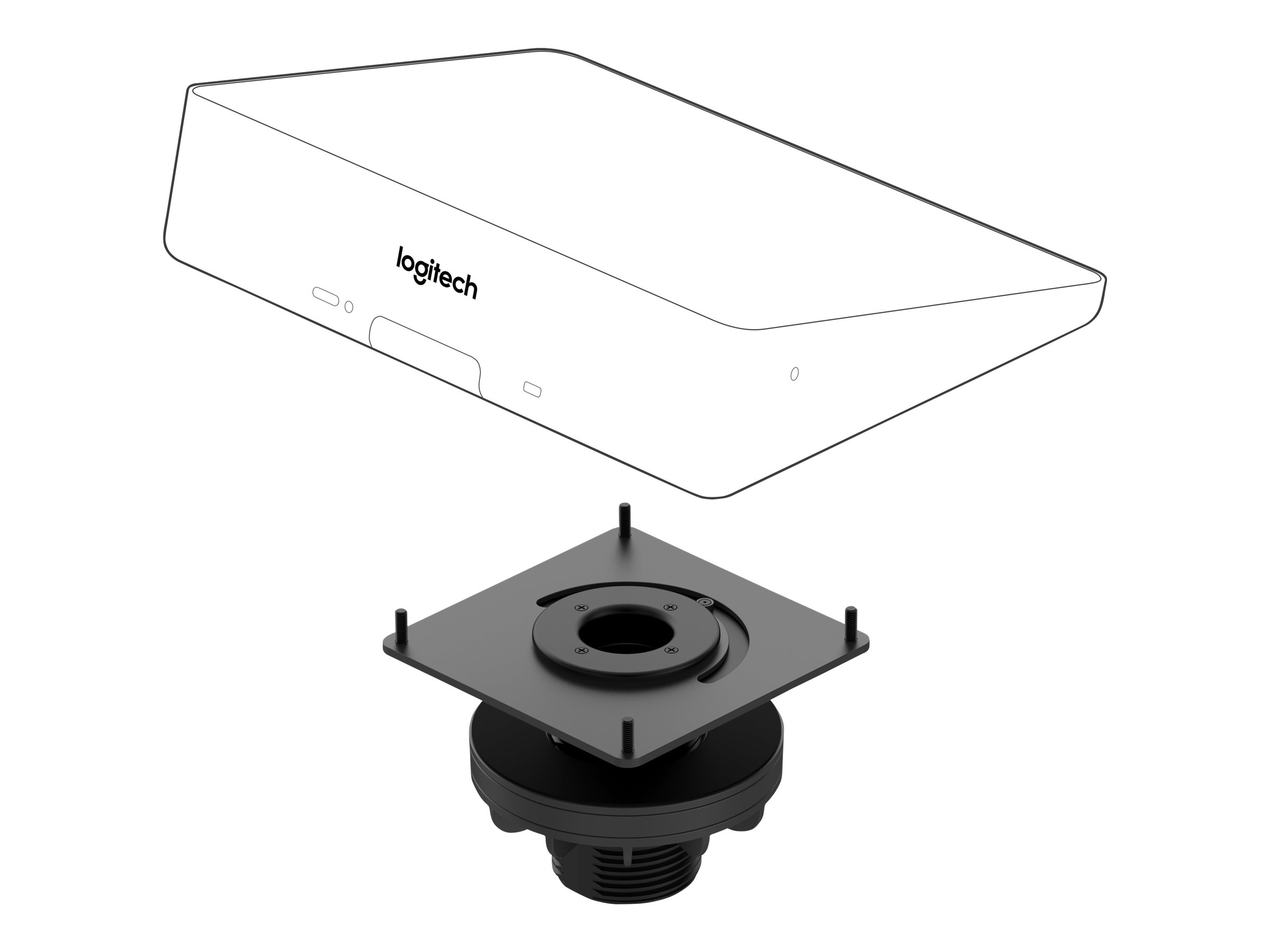 Logitech Tap Table Mount - Montagekit für Videokonferenz-Controller - für Tap
