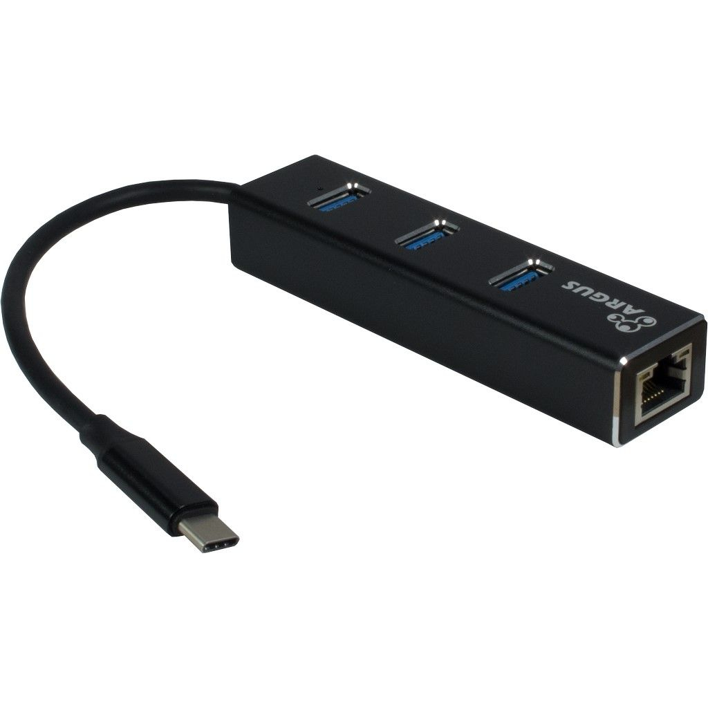 Inter-Tech Argus IT-410 - Hub - 3 x SuperSpeed USB 3.0 + 1 x 10/100/1000, Ansicht 2