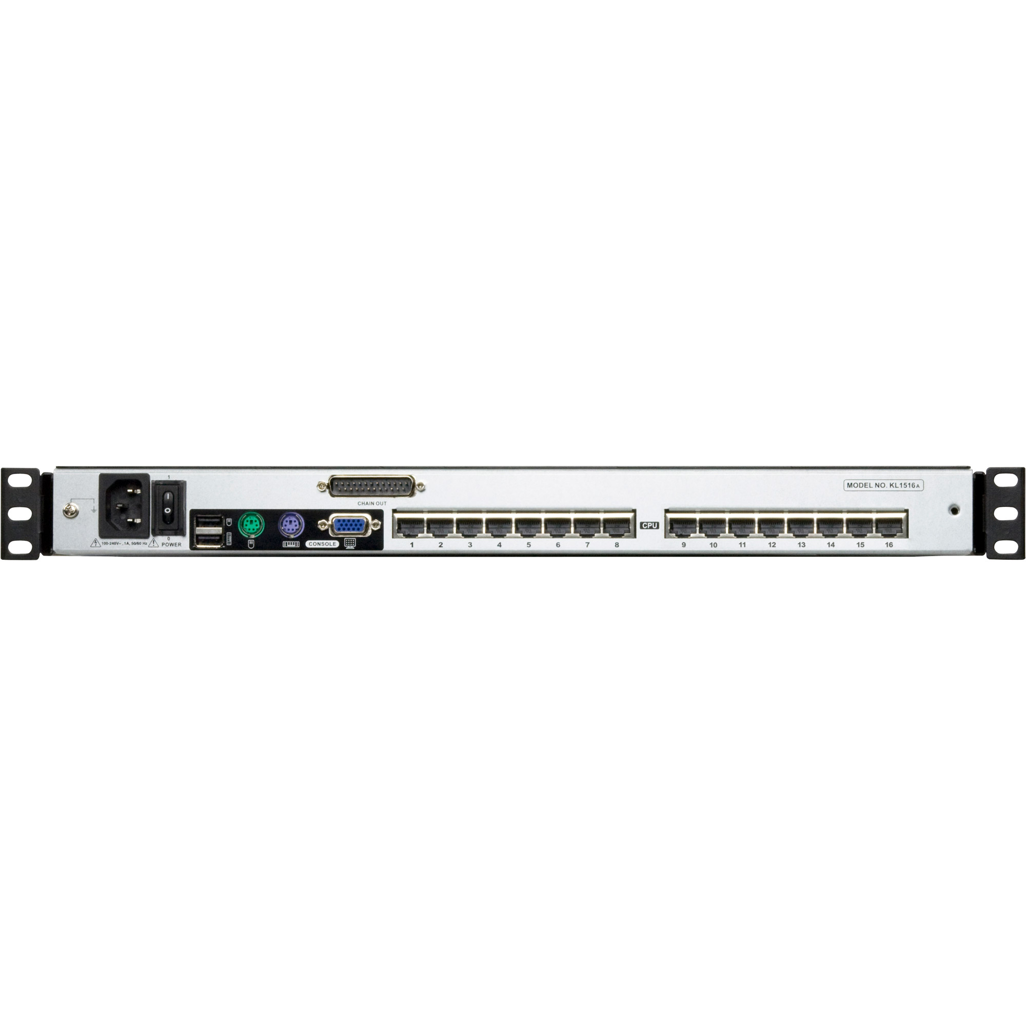 ATEN 16-Port Cat 5 Dual Rail 17i LCD KVM Switch with USB Peripheral Support Broadcast, Ansicht 3