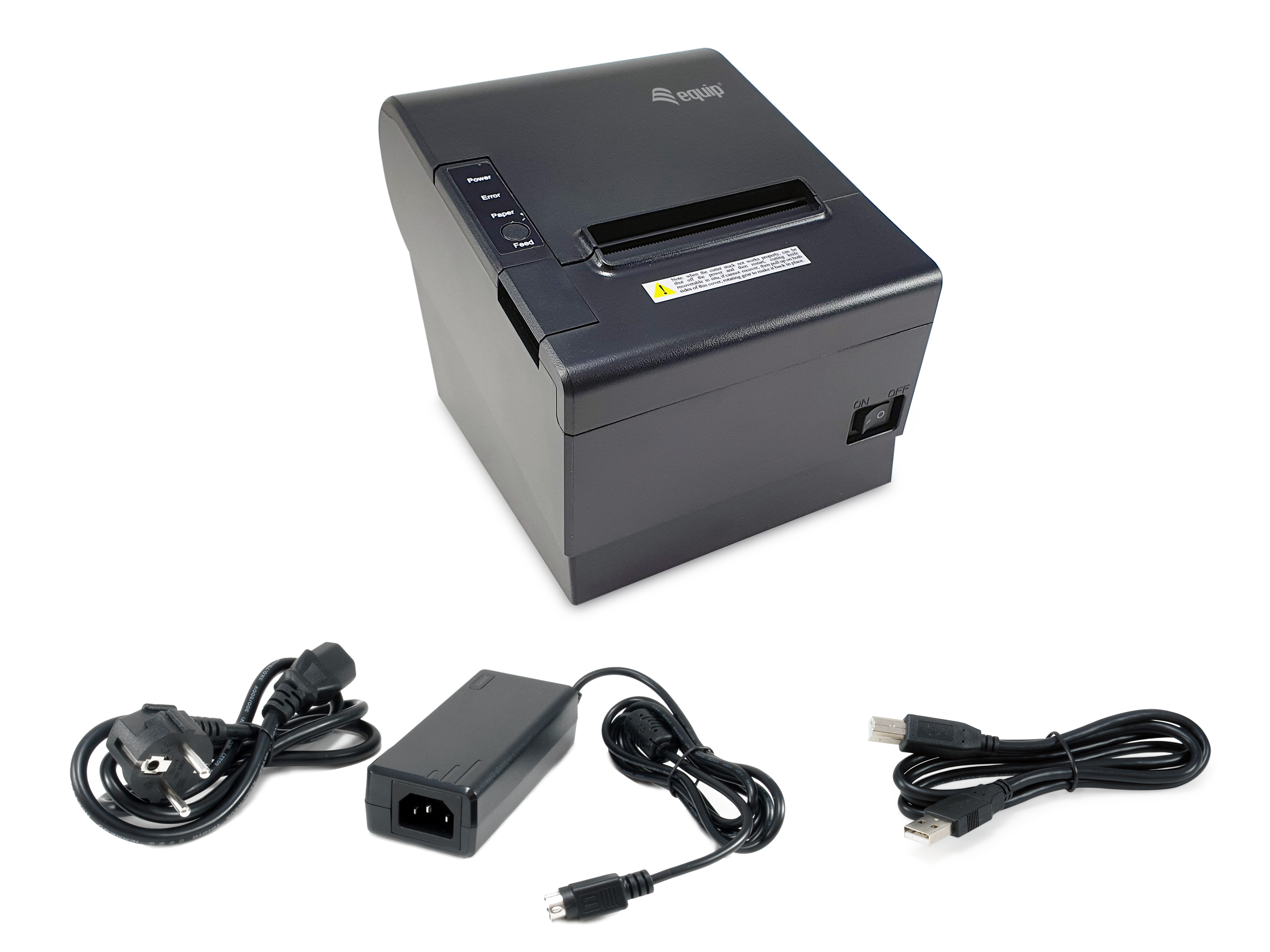 Equip 80mm Thermobondrucker für den POS automatische Schneidefunktion - USB- - Bluetooth- - WLAN- Kassenladen-Anschluss, Ansicht 3
