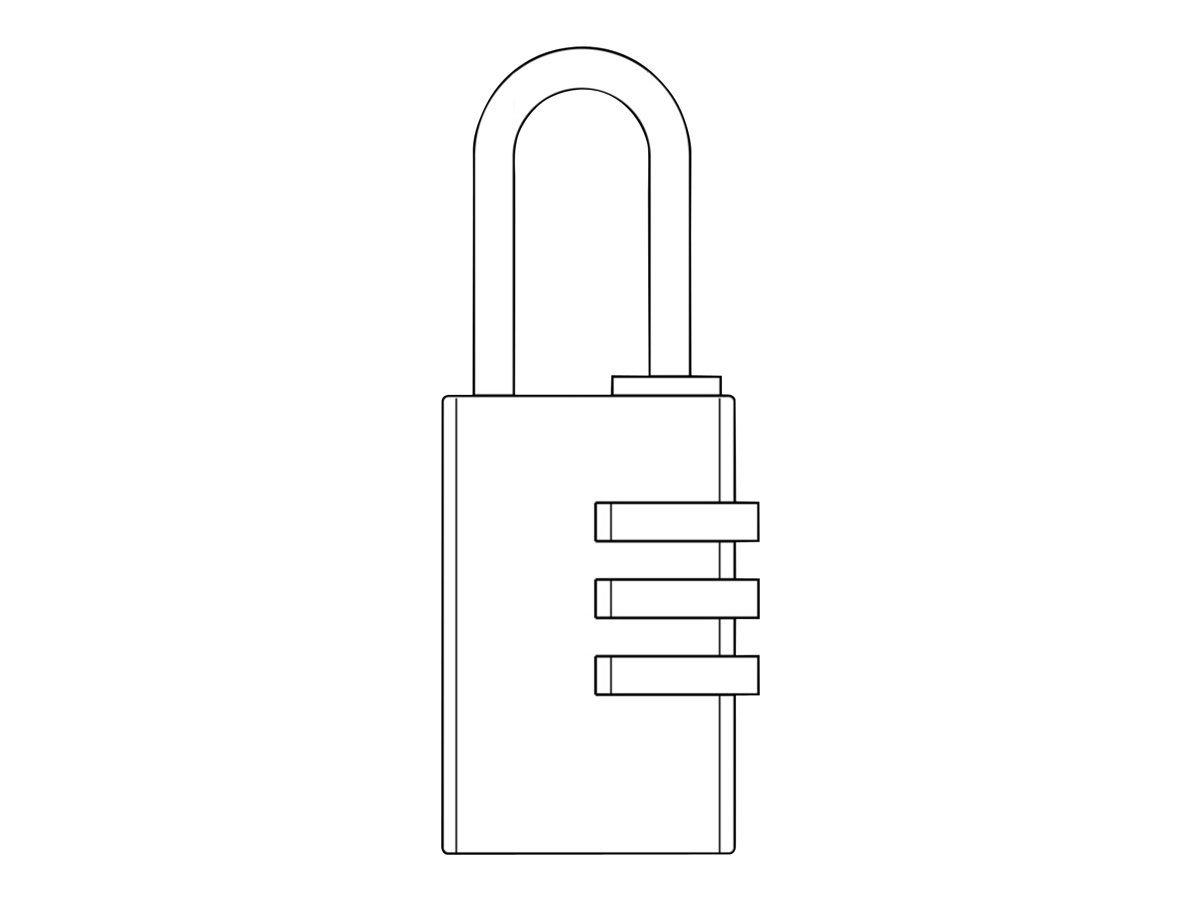 MasterLock Zahlenschl. aus Alu. m. 3-stell. Zahlenk. 7630EURD, Ansicht 2