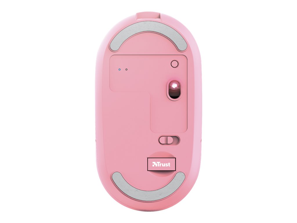 Trust Puck - Maus - rechts- und linkshändig - optisch - 4 Tasten - kabellos - Bluetooth 2.4 GHz - kabelloser Empfänger (USB)