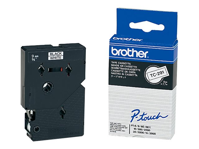 Brother Schwarz, weiß - Rolle (0,9 cm) 1 Kassette(n) laminiertes Band, Ansicht 2