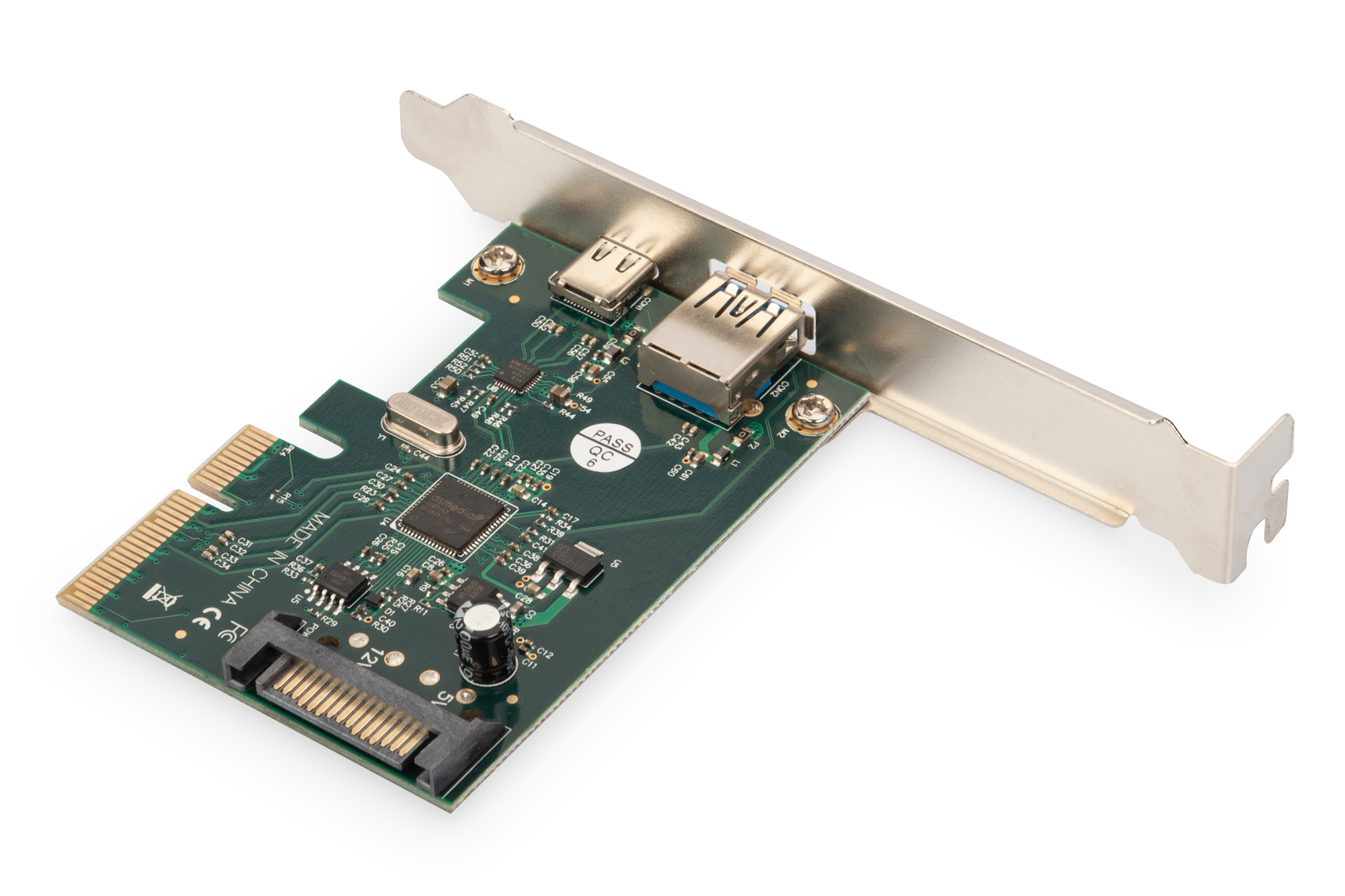 DIGITUS PCIe Karte, USB Type-C + USB A, Ansicht 3