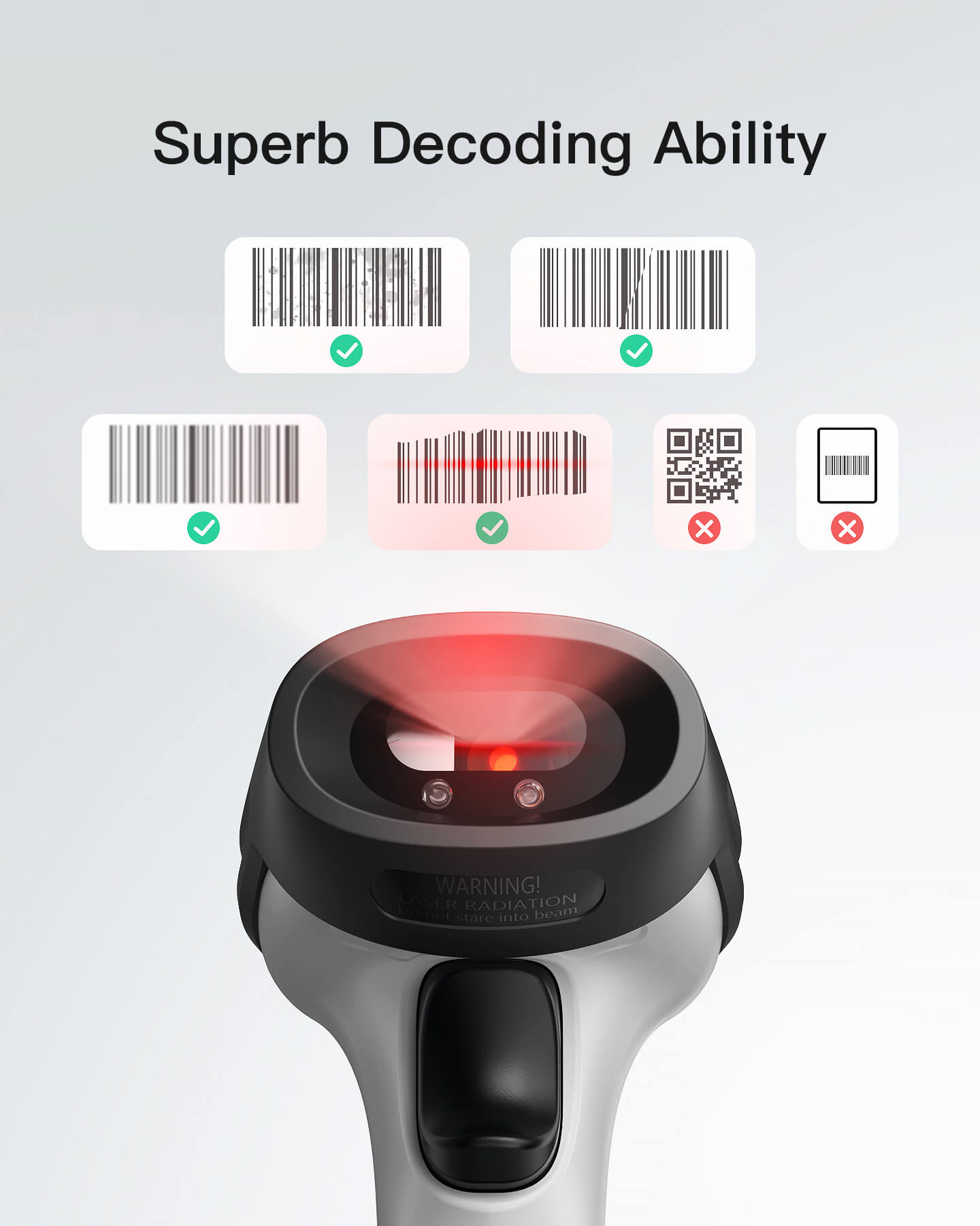 Inateck Barcodescanner 70 gray[BCST-70_gray] - Barcode-Scanner, Ansicht 3