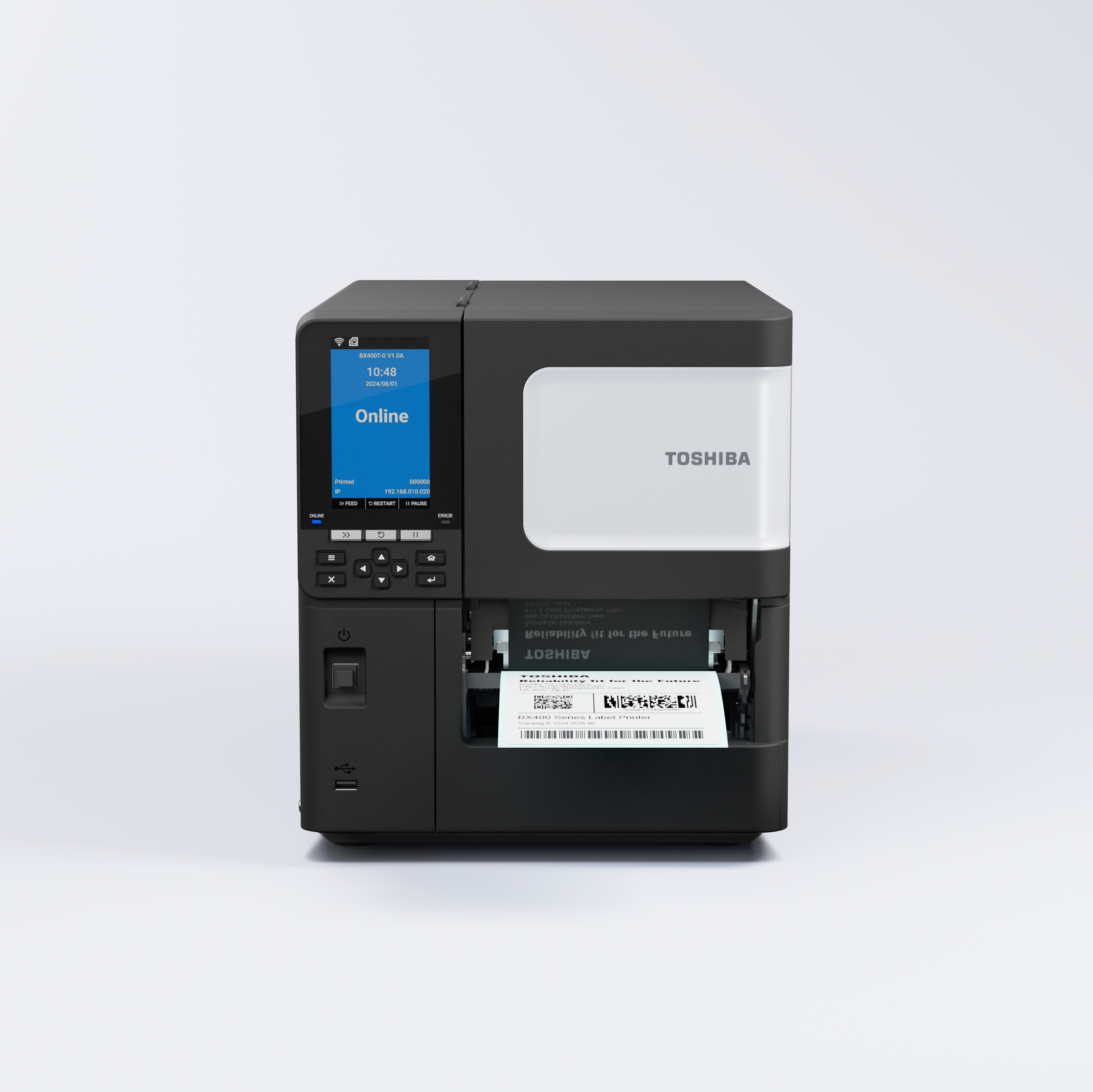Toshiba Bx410T-Gs02-Qm-S Thermodirekt Thermotransferdrucker - Etiketten-/Labeldrucker - Thermotransferdruck, Ansicht 3