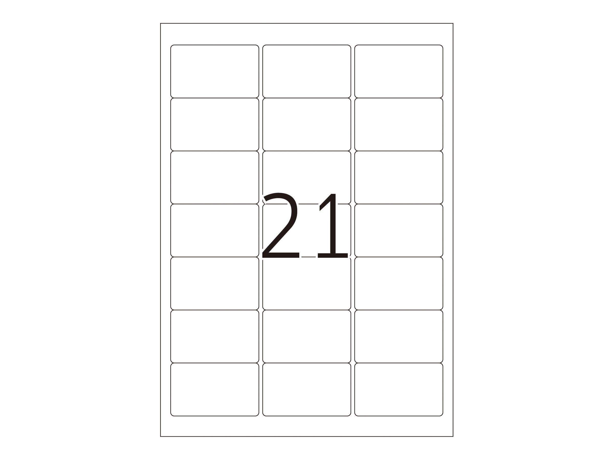 HERMA Selbstklebend - durchsichtig - 38.1 x 63.5 mm 525 Etikett(en) (25 Bogen x 21)