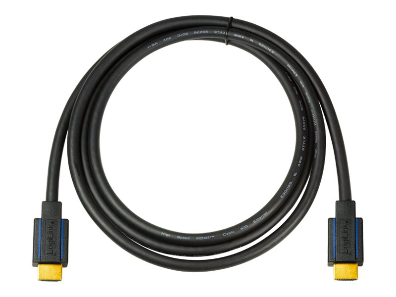 LogiLink HDMI-Kabel mit Ethernet - HDMI männlich