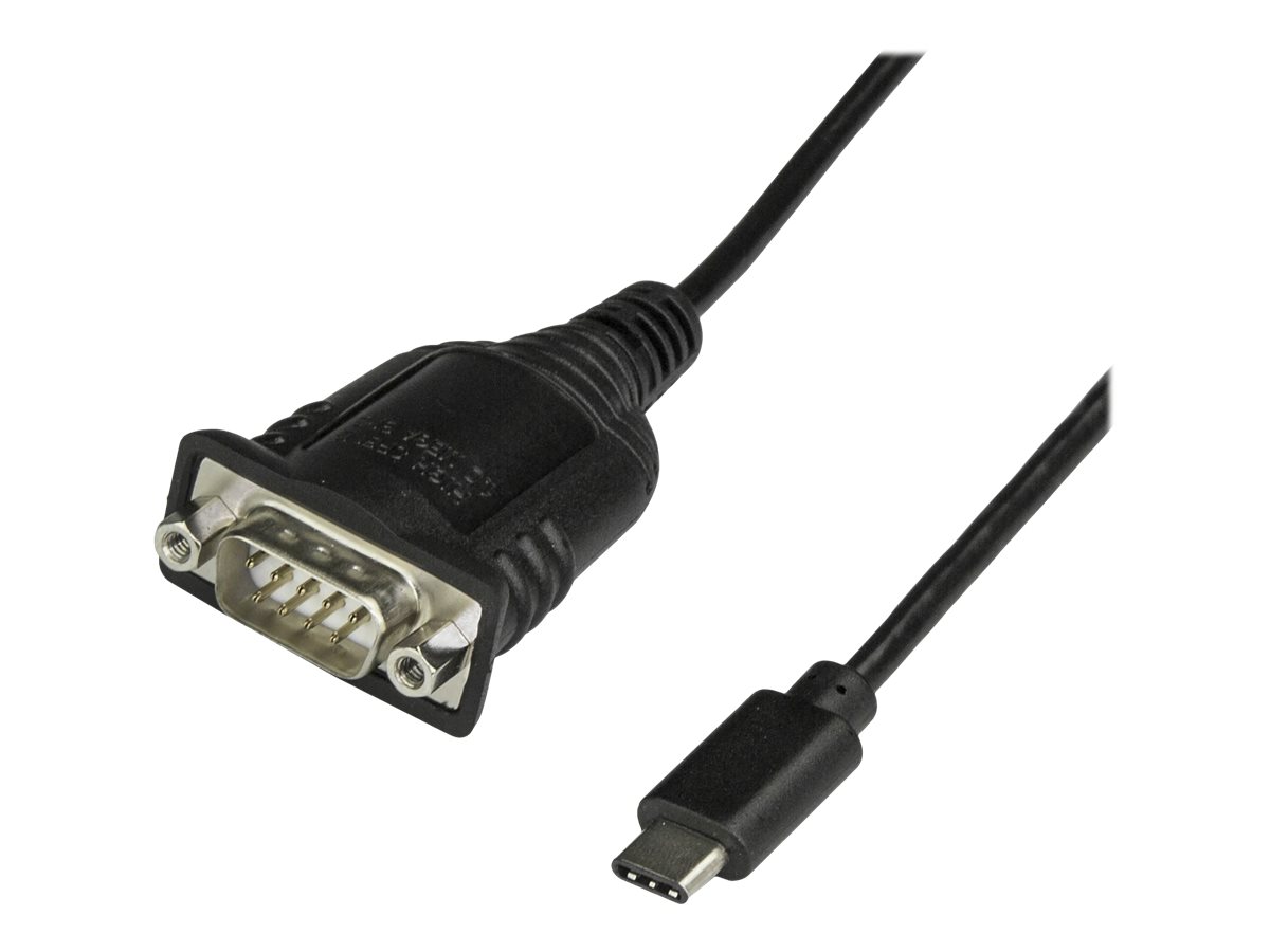 StarTech.com USB-C auf Seriell Adapter mit COM Retention - USB C zu RS232 Kabel - USB C zu DB9 Kabel - Windows / MacOS / Linux kompatibel - Kabel USB / seriell - DB-9 (M) zu USB-C (M)