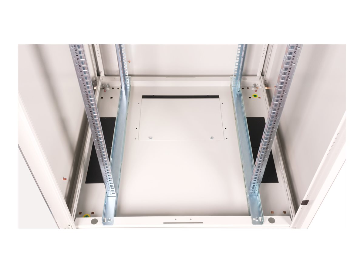 ROLINE 19 Zoll Netzwerkschrank Basic 42 800x800 BxT Glastür grau, Ansicht 4
