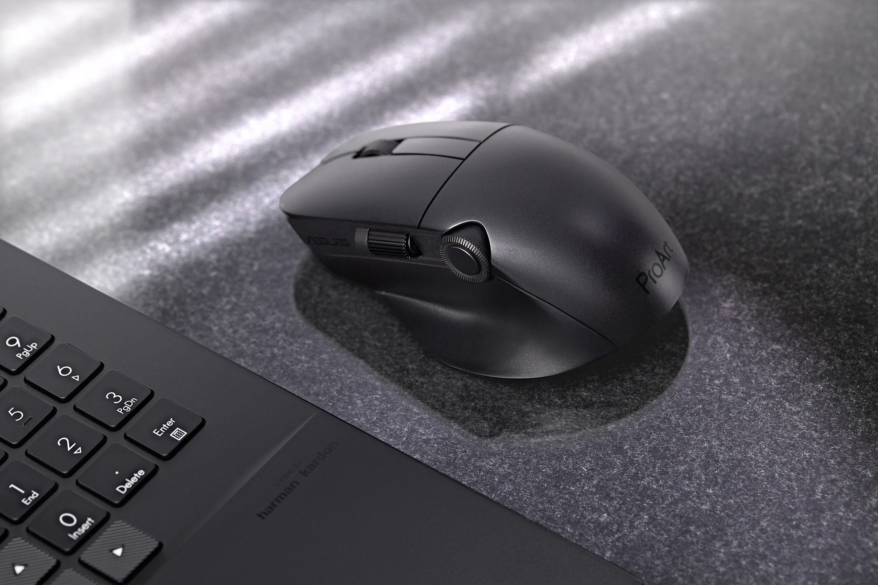 ASUS ProArt MD300 - Maus - optisch - 6 Tasten - kabellos - 2.4 GHz, Bluetooth 5.0 - kabelloser Empfänger (USB), Ansicht 2