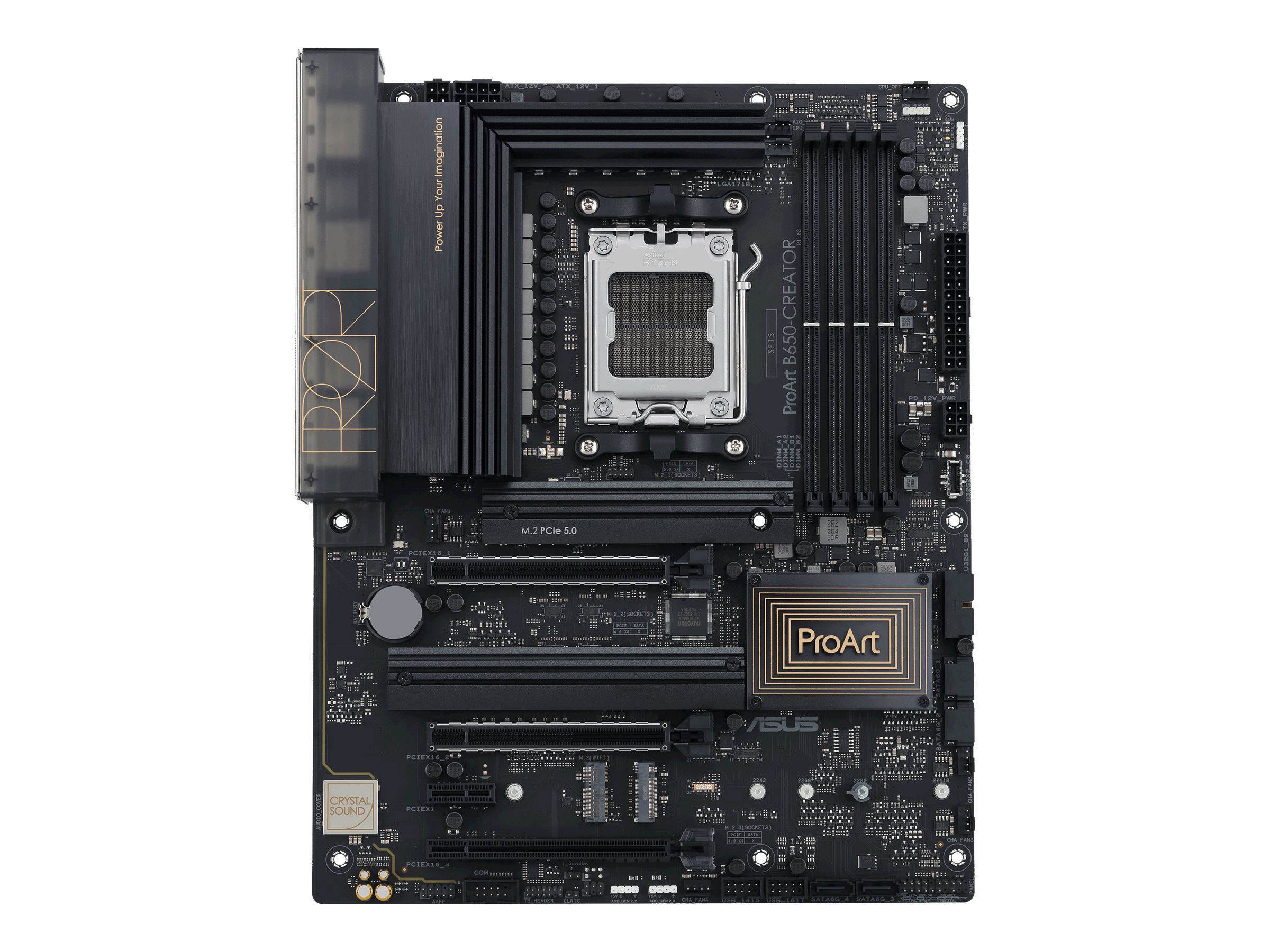 ASUS ProArt B650-CREATOR - Motherboard - ATX - Socket AM5 - AMD B650 Chipsatz - USB 3.2 Gen 1 USB 3.2 Gen 2 USB-C 3.2 Gen2 USB-C 3.2 Gen 2x2 - Gigabit LAN 2.5 Gigabit LAN - Onboard-Grafik (CPU erforderlich)