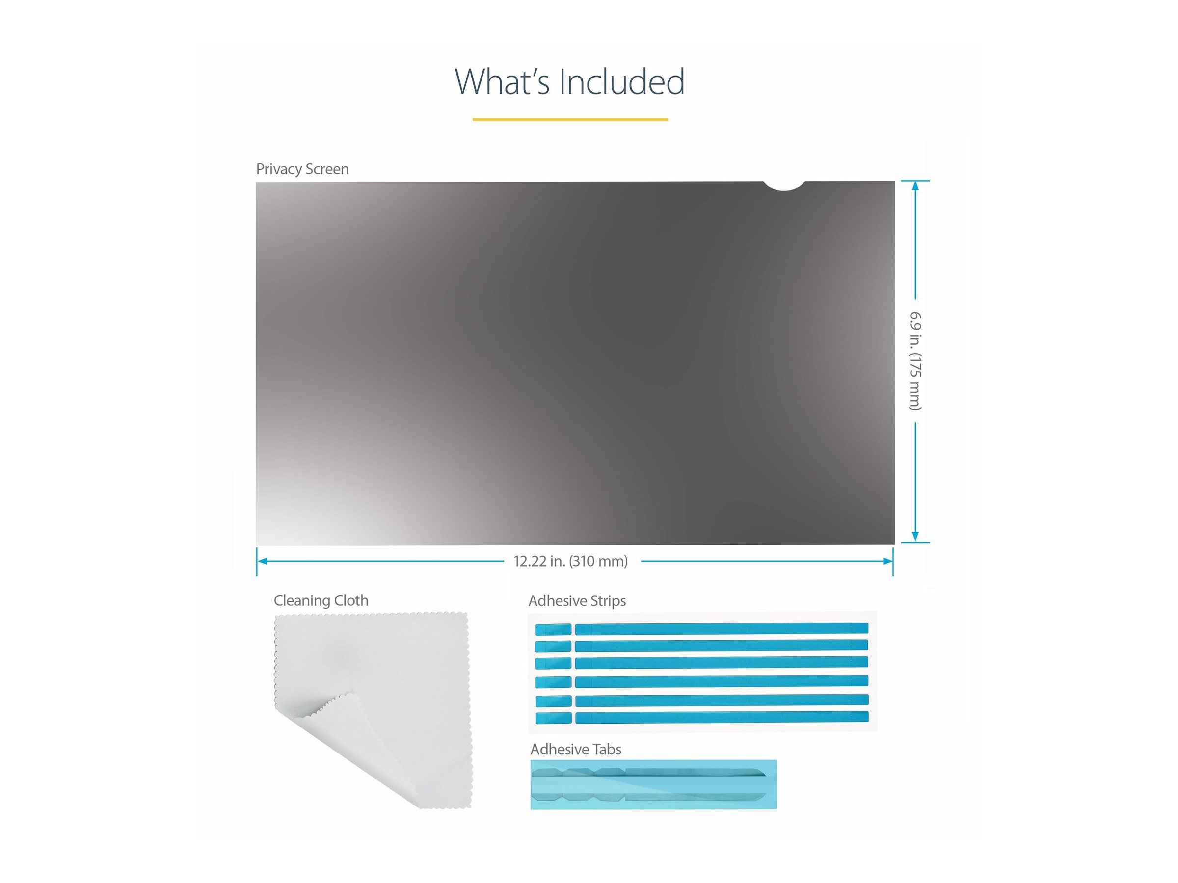 StarTech.com 14in Lap14in Laptop Privacy Screen, Anti-Glare Privacy Filter for Widescreen (16:9)