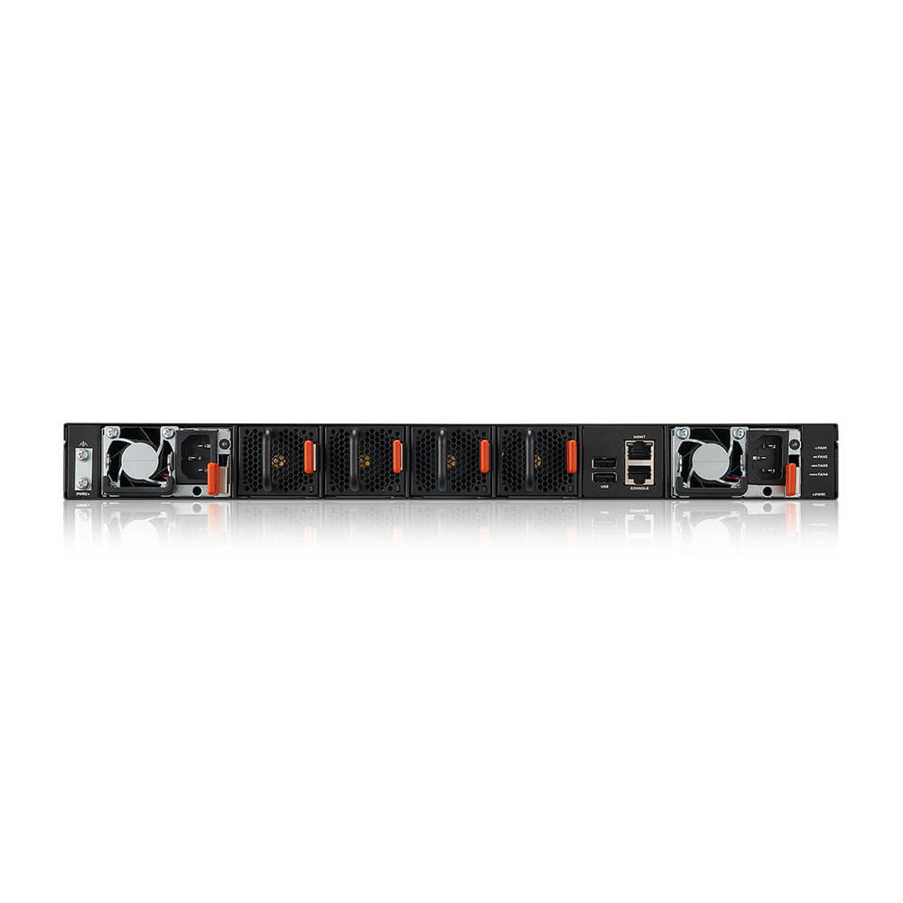 ZyXEL CX4800-56F - Switch - Faseraggregation - L3 - managed - 48x10/25 Gigabit SFP28 + 8x100 Gigabit QSFP28 - PoE(323 W), Ansicht 4