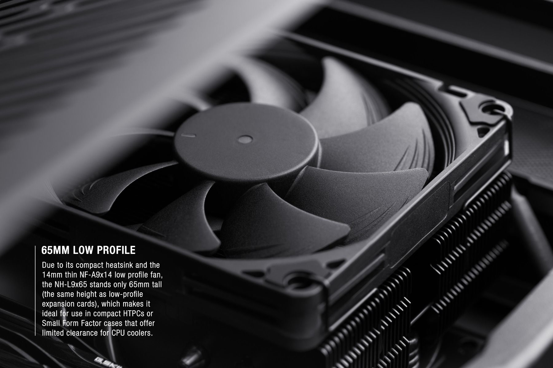 Noctua chromax.black NH-L9x65 - Prozessor-Luftkühler - (für: LGA1150, LGA1151, LGA1155, LGA1156, LGA1200, LGA1700,...), Ansicht 3