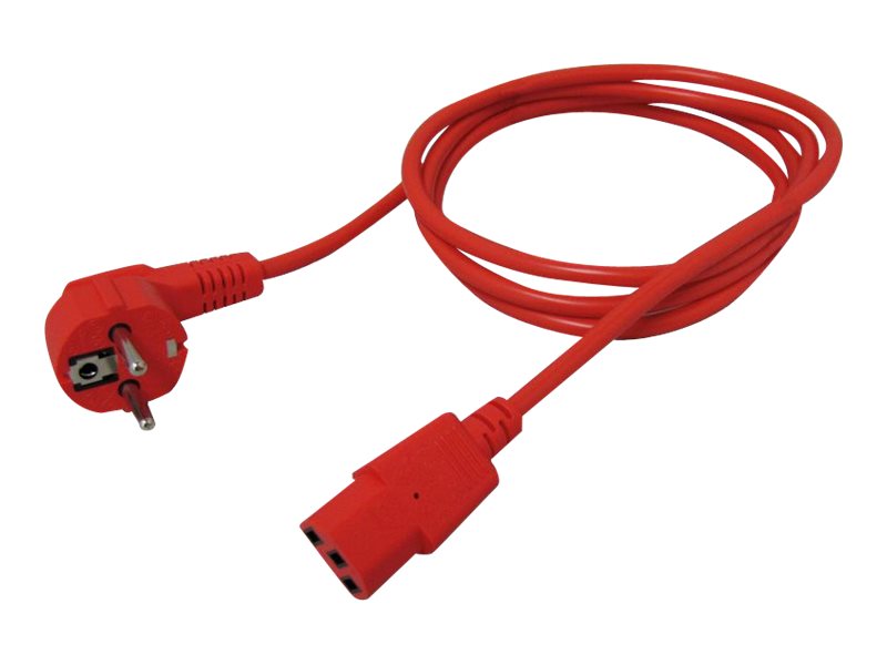 ROLINE Stromkabel - CEE 7/7 (M) gewinkelt bis IEC 60320 C13 gerade